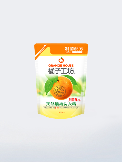 【橘子工坊】天然濃縮洗衣精-制菌活力補充包1500ml/6包/箱
