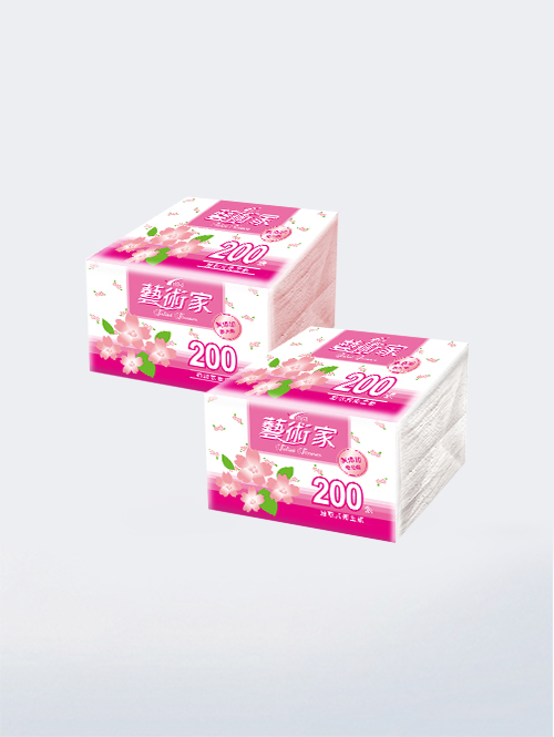 【藝術家】花彩環保小抽衛生紙100抽x10包x6袋 (118X190mm)